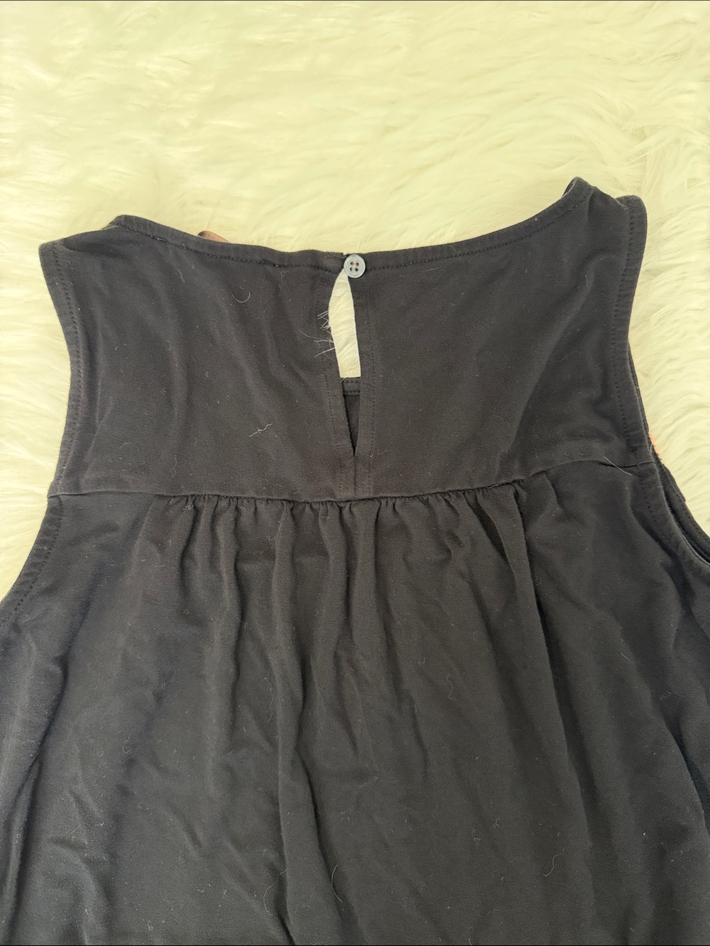LOFT Black Sleeveless Dress Size Small with Pink, Orange & Red Floral Embroidery - Picture 3 of 5